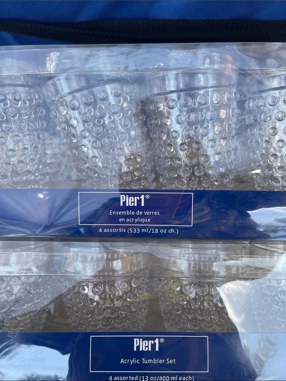 Pier 1 Clear Plastic Cup Sets